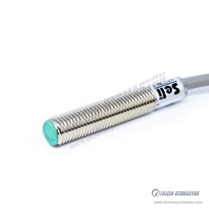 SL08-D02NLA 8mm Endüktif Sensör – 2mm Algılama, NPN NO, 2m Kablolu – SELİ SL08-D02NLA 8mm Endüktif Sensör – 2mm Algılama, NPN NO, 2m Kablolu – SELİ
