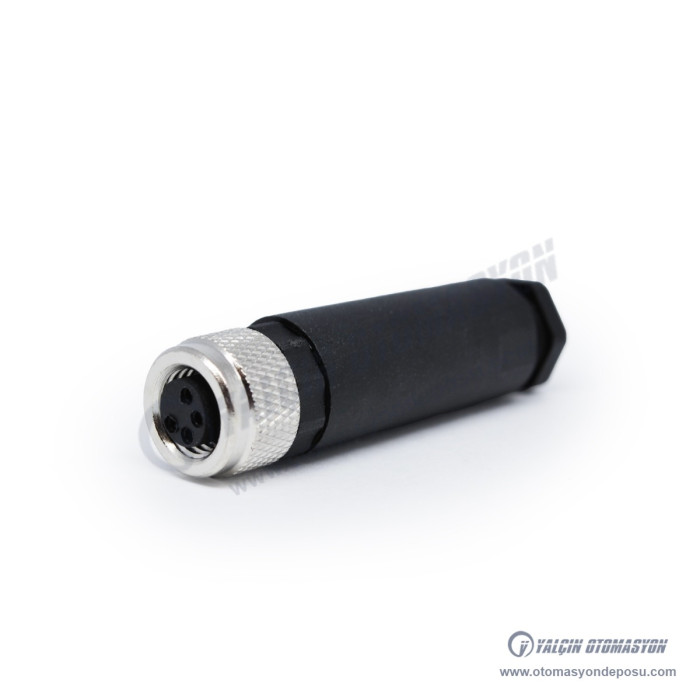 SL08-F04S M8 4 Pin Düz Dişi Konnektör – SELİ SL08-F04S M8 4 Pin Düz Dişi Konnektör – SELİ