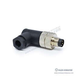 SL08-M04D M8 4 Pin 90° Erkek Konnektör SL08-M04D M8 4 Pin 90° Erkek Konnektör