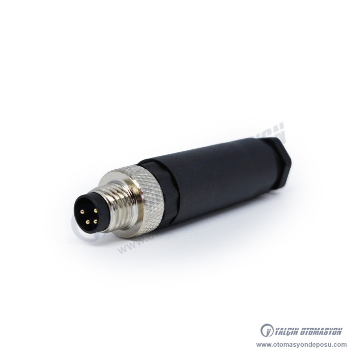 SL08-M04S M8 4 Pin Düz Erkek Konnektör – SELİ SL08-M04S M8 4 Pin Düz Erkek Konnektör – SELİ