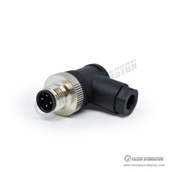 SL12-M04D M12 90° 4 Pinli Erkek Konnektör SL12-M04D M12 90° 4 Pinli Erkek Konnektör