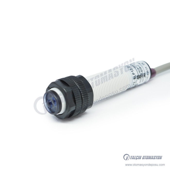 SLP12-D15NLC 15cm Cisimden Yansılamlı Fotosel , M12 NPN NO+NC – SELİ SLP12-D15NLC 15cm Cisimden Yansılamlı Fotosel , M12 NPN NO+NC – SELİ