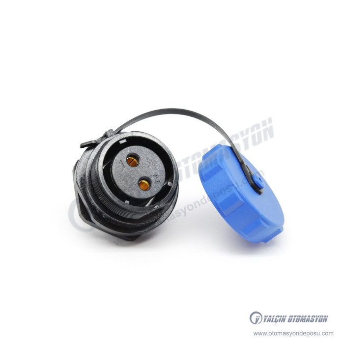 SP21P-2F Makine Tipi 2Pin Dişi Ip68 Konnektör – SELİ SP21P-2F Makine Tipi 2Pin Dişi Ip68 Konnektör – SELİ