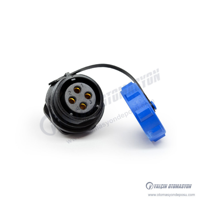 SP21P-4F Makine Tipi 4Pin Dişi Ip68 Konnektör – SELİ SP21P-4F Makine Tipi 4Pin Dişi Ip68 Konnektör – SELİ