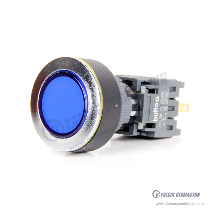 22M16-170-BD 16-22mm Yuvarlak Gövde Sinyal Lambası Mavi Işıklı 24V – BUTTO 22M16-170-BD 16-22mm Yuvarlak Gövde Sinyal Lambası Mavi Işıklı 24V – BUTTO