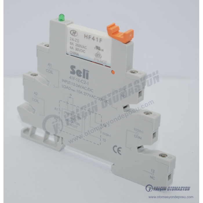41F-1Z-C2-1 5pin Slim (Yaprak) Röle + Soket 12-24VAC/DC – SELİ 41F-1Z-C2-1 5pin Slim (Yaprak) Röle + Soket 12-24VAC/DC – SELİ