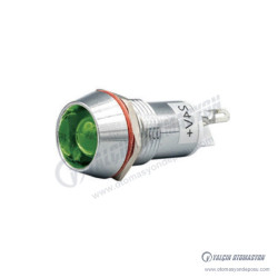 AD22C-12T-G 12mm Ultra Parlak LED Sinyal 24V AC/DC ve 220V AC Seçenekli Yeşil AD22C-12T-G 12mm Ultra Parlak LED Sinyal 24V AC/DC ve 220V AC Seçenekli Yeşil