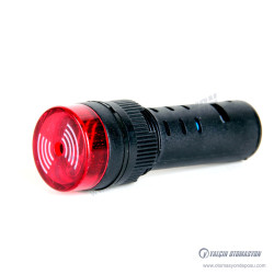 AD22-16SM-22R 16mm Kırmızı Işıklı Buzzer 12V AC/DC AD22-16SM-22R 16mm Kırmızı Işıklı Buzzer 12V AC/DC