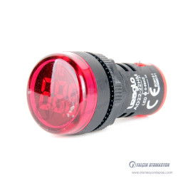AD22-22HM-AC-R Kırmızı 22mm Yuvarlak AC Frekansmetre AC 0-99Hz