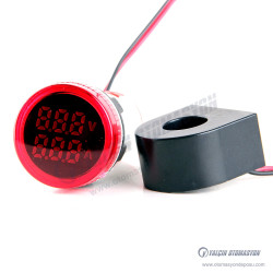 AD22-22VAM-AC-R Kırmızı 22mm Yuvarlak AC Dijital Voltmetre/Ampermetre 50-500V AC 100A Akım Trafolu AD22-22VAM-AC-R Kırmızı 22mm Yuvarlak AC Dijital Voltmetre/Ampermetre 50-500V AC 100A Akım Trafolu