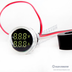 AD22-22VAM-AC-W Beyaz 22mm Yuvarlak AC Dijital Voltmetre/Ampermetre 50-500V AC 100A Akım Trafolu AD22-22VAM-AC-W Beyaz 22mm Yuvarlak AC Dijital Voltmetre/Ampermetre 50-500V AC 100A Akım Trafolu