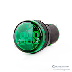 AD22-22VM-AC-G Yeşil 22mm Yuvarlak AC Dijital Voltmetre 20-500V AC