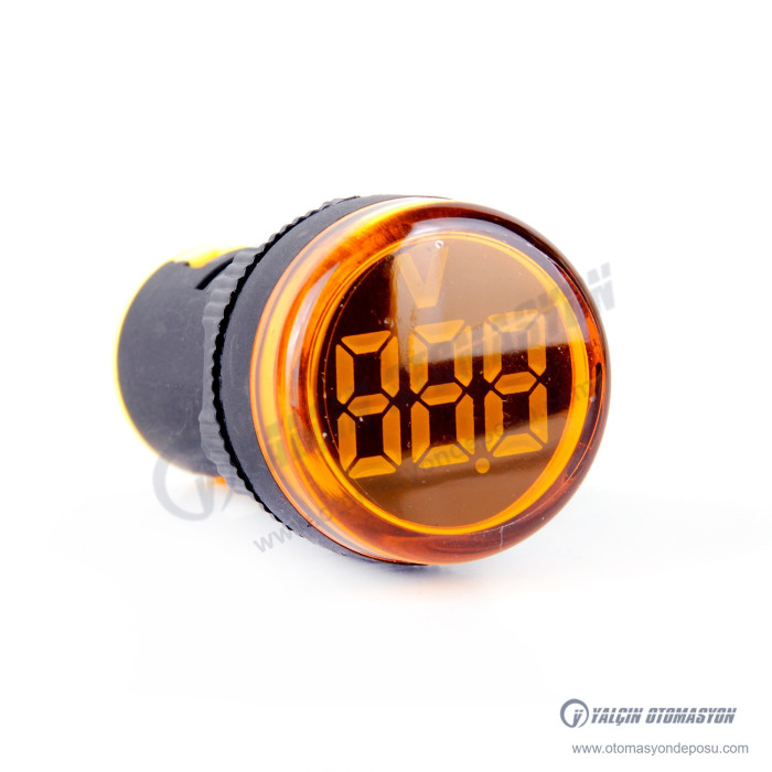 AD22-22VM-DC-Y Sarı 22mm Yuvarlak DC Voltmetre 5-60V – LEAGLO AD22-22VM-DC-Y Sarı 22mm Yuvarlak DC Voltmetre 5-60V – LEAGLO