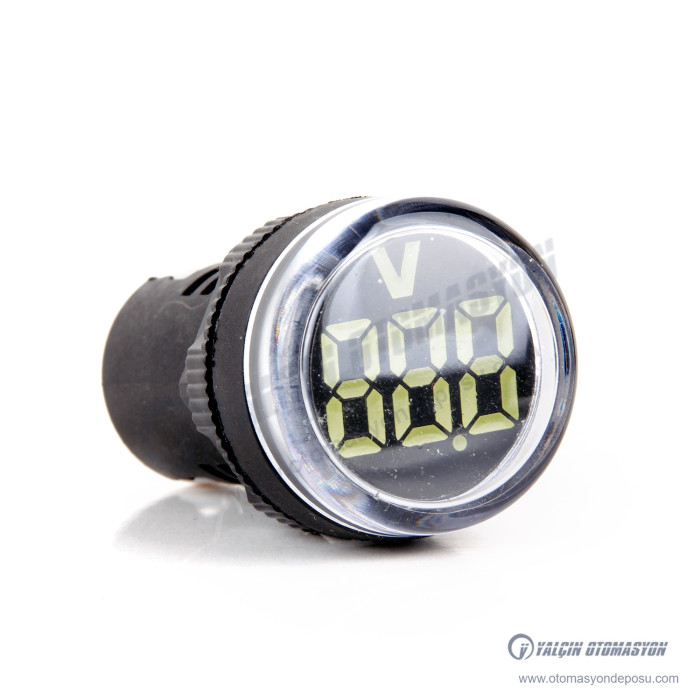 AD22-22VM-DC-W Beyaz 22mm Yuvarlak DC Voltmetre 5-60V – LEAGLO AD22-22VM-DC-W Beyaz 22mm Yuvarlak DC Voltmetre 5-60V – LEAGLO