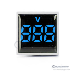 AD22-22VM-S-DC-B Mavi 22mm Kare DC Voltmetre 5-60V AD22-22VM-S-DC-B Mavi 22mm Kare DC Voltmetre 5-60V