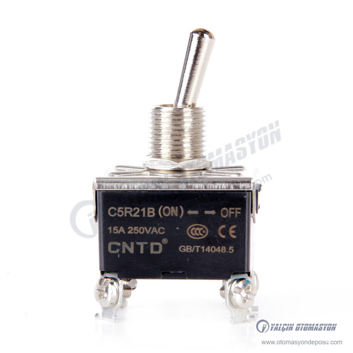C5R21B Yaylı Tip Toggle Switch 4 Pin (ON)-OFF 15A 250V – CNTD C5R21B Yaylı Tip Toggle Switch 4 Pin (ON)-OFF 15A 250V – CNTD