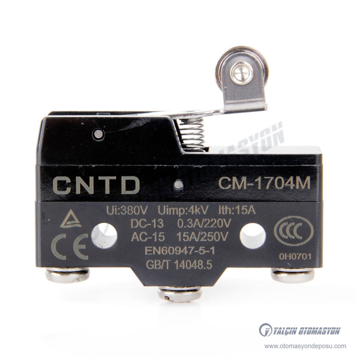 CM-1704 Kısa Palet Makaralı Mikro Switch 15A 250V – CNTD CM-1704 Kısa Palet Makaralı Mikro Switch 15A 250V – CNTD