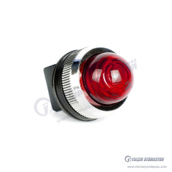 CPNR-30R24 30mm Yuvarlak Gövdeli Plastik Bombe Kafalı Sinyal Lambası Kırmızı LED Işıklı 24V AC/DC