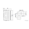 CTN4L-262 96x96mm Röle + SSR Çıkışlı 2 Yollu ve 2 Çıkışlı - 24-48V DC teknik çizim ve ölçüleri