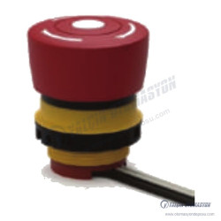 E22-8101PP Serisi Mantar Emniyet Buton (Ø22mm.) Kablo Bağlantılı