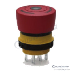 E22-8701 Serisi Mantar Emniyet Buton Led Işıklı (Ø22mm.) Terminal Bağlantılı