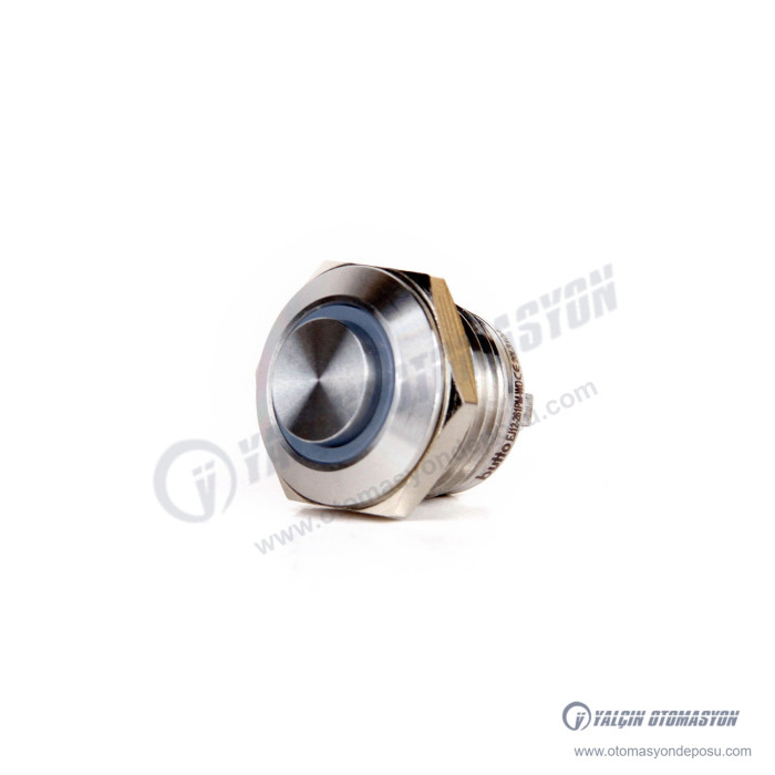 EJ12-261-PM-BD 12mm Paslanmaz Çelik Ultra Kısa Boy Çıkık Kafa Yaylı 6-24V DC Mavi Işıklı Tact Buton – BUTTO EJ12-261-PM-BD 12mm Paslanmaz Çelik Ultra Kısa Boy Çıkık Kafa Yaylı 6-24V DC Mavi Işıklı Tact Buton – BUTTO