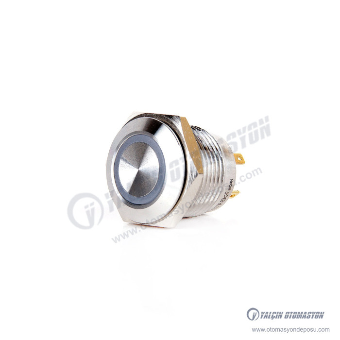 EJ16-271P-YD 16mm Düz Yaylı Sarı Işıklı Kısa Gövde Metal Buton – BUTTO EJ16-271P-YD 16mm Düz Yaylı Sarı Işıklı Kısa Gövde Metal Buton – BUTTO