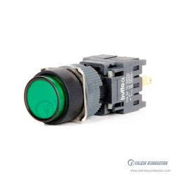 F16-271-GD 16mm Yuvarlak Gövde Yeşil Işıklı Yaylı Buton 12-24V F16-271-GD 16mm Yuvarlak Gövde Yeşil Işıklı Yaylı Buton 12-24V