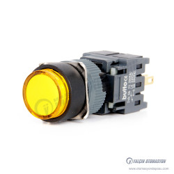 F16-371-YD 16mm Yuvarlak Gövde Sarı Işıklı Kalıcı Buton 12-24V F16-371-YD 16mm Yuvarlak Gövde Sarı Işıklı Kalıcı Buton 12-24V