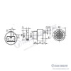 FM-220AA-901AF 30mm Tek Sesli Panel Buzzer 110-220V AC Siyah teknik çizim ve ölçüleri
