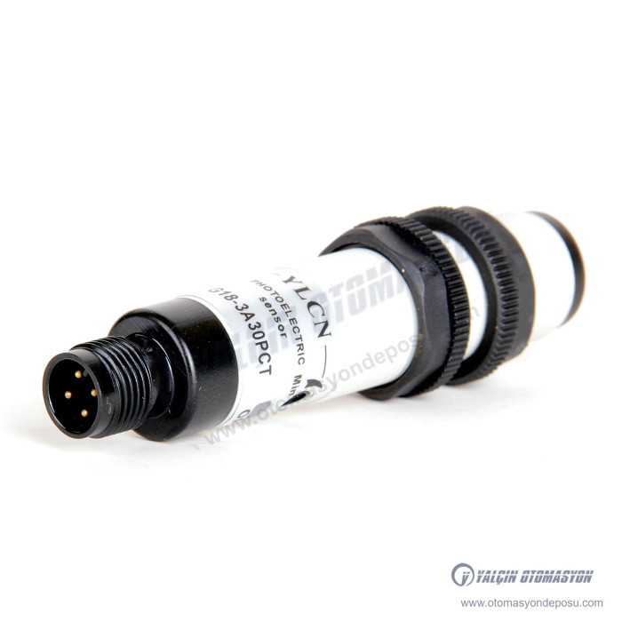G18-3C10NCT (CGY18E-T10NCT) Karşılıklı Fotosel 10metre Algılama Mesafesi 10-30V DC NO/NC NPN M12 Konnektörlü – YLCN G18-3C10NCT (CGY18E-T10NCT) Karşılıklı Fotosel 10metre Algılama Mesafesi 10-30V DC NO/NC NPN M12 Konnektörlü – YLCN