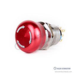 GM22-811 22mm Paslanmaz Çelik Konik Kafa Yaylı Acil Stop Butonu 1NO+1NC, IP67 Kırmızı GM22-811 22mm Paslanmaz Çelik Konik Kafa Yaylı Acil Stop Butonu 1NO+1NC, IP67 Kırmızı