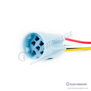 GM19-5P-15 GM19mm Buton Uyumlu 15cm Kablolu Soket