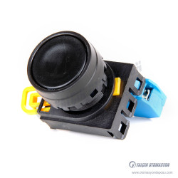 HQ22-3110-BL 22mm Delik Uyumlu Plastik Yuvarlak Işıksız Siyah Kalıcı Buton 1NC Kontak IP65 HQ22-3110-BL 22mm Delik Uyumlu Plastik Yuvarlak Işıksız Siyah Kalıcı Buton 1NC Kontak IP65