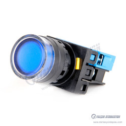 HQ22-2710-BA2 22mm Plastik Yaylı Yuvarlak 220V AC Mavi Işıklı 1NO Kontak IP65 HQ22-2710-BA2 22mm Plastik Yaylı Yuvarlak 220V AC Mavi Işıklı 1NO Kontak IP65
