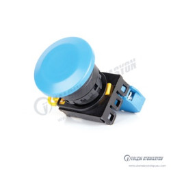 HQ22-2410-W 22mm Plastik Yaylı Buton 1NO Kontak Beyaz