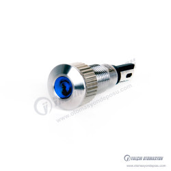 J8-130P-BA2 8mm IP67 Metal Sinyal Lambası 220VAC Mavi J8-130P-BA2 8mm IP67 Metal Sinyal Lambası 220VAC Mavi