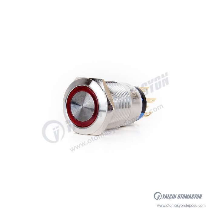 J19-372-BA2 19mm Metal Mavi LED Işıklı Kalıcı Buton – BUTTO J19-372-BA2 19mm Metal Mavi LED Işıklı Kalıcı Buton – BUTTO