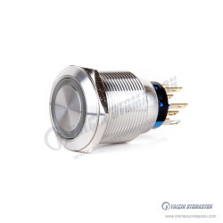J22-272-WD 22mm Metal Beyaz LED Işıklı Yaylı Buton J22-272-WD 22mm Metal Beyaz LED Işıklı Yaylı Buton