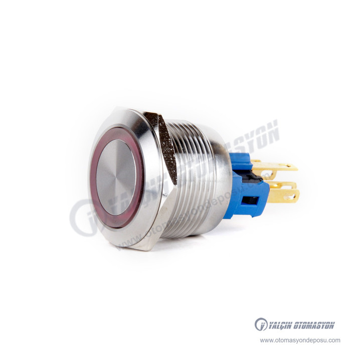 J22-371-BA2 22mm Metal Mavi LED Işıklı Kalıcı Buton – BUTTO J22-371-BA2 22mm Metal Mavi LED Işıklı Kalıcı Buton – BUTTO