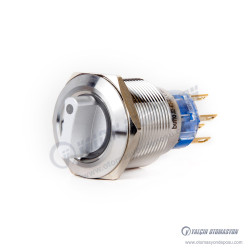 J22-472-2-WA2 22mm Metal Beyaz LED Işıklı 0-1 Kalıcı Mandal Buton J22-472-2-WA2 22mm Metal Beyaz LED Işıklı 0-1 Kalıcı Mandal Buton