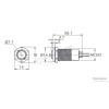 J12-361-RD 12mm Metal Kırmızı LED Işıklı Kalıcı Buton teknik çizim ve ölçüleri J12-361-RD 12mm Metal Kırmızı LED Işıklı Kalıcı Buton teknik çizim ve ölçüleri