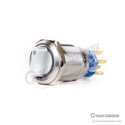 J19-472-2-BA2 19mm Metal Mavi LED Işıklı 0-1 Kalıcı Mandal Buton J19-472-2-BA2 19mm Metal Mavi LED Işıklı 0-1 Kalıcı Mandal Buton