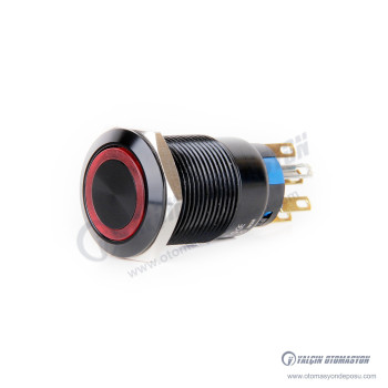 J22-271-AK-WD 22mm Metal Beyaz LED Işıklı Yaylı Buton 