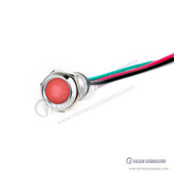 J10-150QL-RA2 10mm Metal Sinyal Lambası 15cm Kablolu 220V AC Kırmızı J10-150QL-RA2 10mm Metal Sinyal Lambası 15cm Kablolu 220V AC Kırmızı
