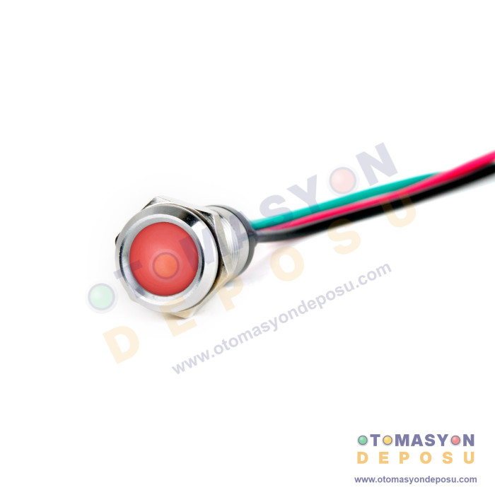 J6-170QL-RA2 6mm Metal Sinyal Lambası 15cm Kablolu 220V AC Kırmızı – BUTTO J6-170QL-RA2 6mm Metal Sinyal Lambası 15cm Kablolu 220V AC Kırmızı – BUTTO