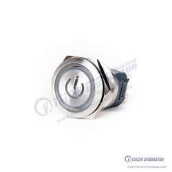 J22-C-271-P-RGBD 22mm Paslanmaz Çelik Düz Kafa Power Logolu Kırmızı, Yeşil, Mavi Işıklı Yaylı Buton 6-24V DC, 1NO 20A J22-C-271-P-RGBD 22mm Paslanmaz Çelik Düz Kafa Power Logolu Kırmızı, Yeşil, Mavi Işıklı Yaylı Buton 6-24V DC, 1NO 20A