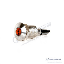 J10-130P-RD 10mm IP67 Metal Sinyal Lambası 6-24VDC Kırmızı