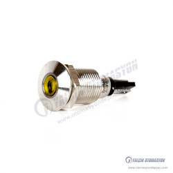 J10-130P-YD 10mm IP67 Metal Sinyal Lambası 6-24VDC Sarı J10-130P-YD 10mm IP67 Metal Sinyal Lambası 6-24VDC Sarı