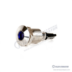 J10-130P-BD 10mm IP67 Metal Sinyal Lambası 6-24VDC Mavi J10-130P-BD 10mm IP67 Metal Sinyal Lambası 6-24VDC Mavi